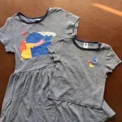 プチバトーワンピース　8ans お揃い　２枚組