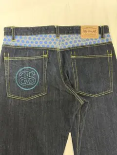 STUSSY ストレートデニムパンツ ドット柄切り替えのサムネイル