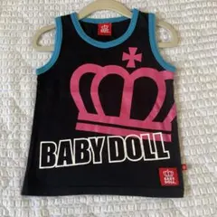 【極美品】BABY DOLL タンクトップ 黒 90cm