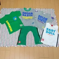 BABYDOLLTシャツ3枚&タンクトップ&パンツ五点set