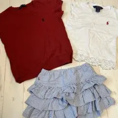 Polo Ralph Lauren キッズ服 女の子　Tシャツとスカートセット