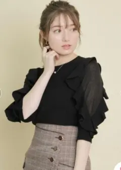 アプワイザーリッシェ フレンチスリーブノースリリボンプル