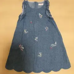 メゾピアノ　デニムワンピース　130cm