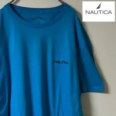 NAUTICA（ノーティカ）ロゴ刺繍 カットソー/L/ブルー