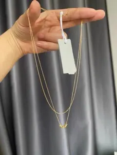 ゴールド 二重チェーン 星型ネックレス