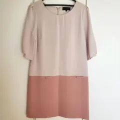 UNTITLED アンタイトル バイカラー ワンピース