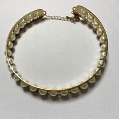 【値下げ】パール チョーカー ゴールド ネックレス