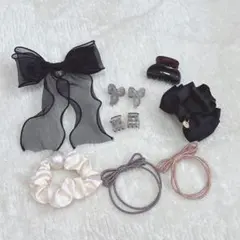 【美品】ヘアクリップ・ヘアゴムまとめ売りセット