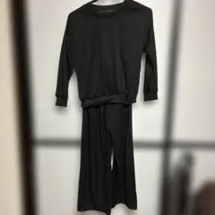 試着のみ✨　ブラック セットアップ トップス パンツ Mサイズ レディース