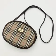 美品✨ バーバリー ショルダーバッグ ノバチェック ロゴプレート シャドーホース