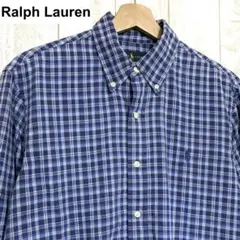 Ralph Lauren ラルフローレン ネイビー チェック 長袖シャツ