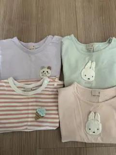 petit main 80 90半袖トップス　４枚セット　保育園　プティマイン