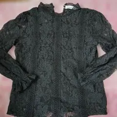Futier Land 黒レース長袖シャツ 新品タグ付き