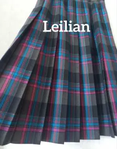 【美品】Leilian　レリアン　タータンチェック プリーツスカート　11号