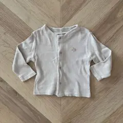 バースデイ Cottoli コトリ 長袖リブカーディガン90cm 木馬 ベージュ