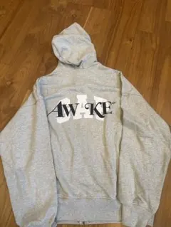 AWAKE NY グレー ジップアップパーカー