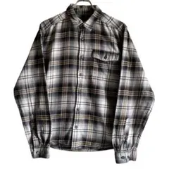 18年 patagonia オンブレ チェック 長袖 白黒 S パタゴニア