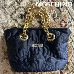 MOSCHINO ネイビー キルティング ハンドバッグ最終値下げ