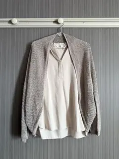 ユニクロ　UNIQLO ノースリーブ　メッシュカーデ　セット