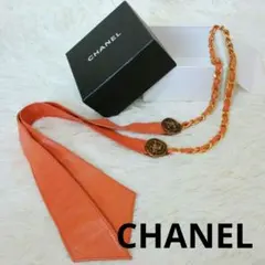 【箱付き】CHANEL ヴィンテージ チェーンベルト リボン