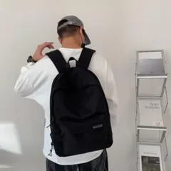 大容量 リュック バックパック 黒 シンプル 通勤 通学 マザーズバッグ
