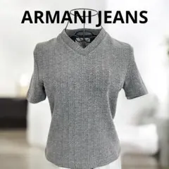 ARMANI JEANS アルマーニジーンズ 半袖カットソー ヘリンボーン柄