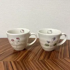 ハローキティ 野の花きてぃペアマグセット　はろうきてぃ平成キティ2001サンリオのサムネイル