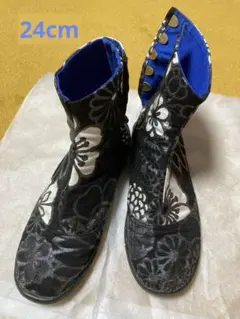 先丸5枚足袋　金襴緞子 夜色／きんらんどんすやしき 24cmのサムネイル