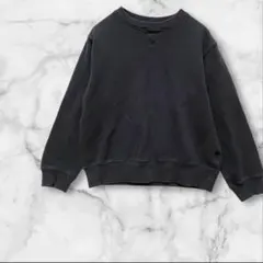 【無印良品】長袖トレーナー クルーネック スウェット　カジュアル　ネイビー140