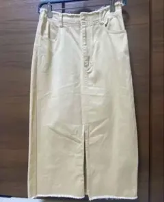 LOWRYS FARM ベージュ ロングスカート デニムスカートM