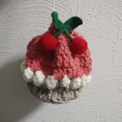 ハンドメイド かぎ針編み カップケーキ 巾着袋