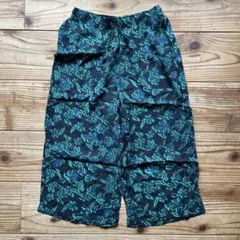 UNIQLO リラコ 緑 花柄 M