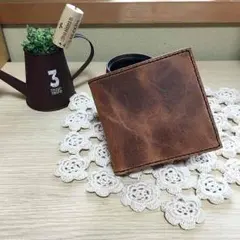 ご確認用 栃木レザー ヌメ革 二つ折り財布 ウォレット 本革 レザークラフト