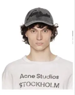 Acne Studios グレー キャップ - メルカリ