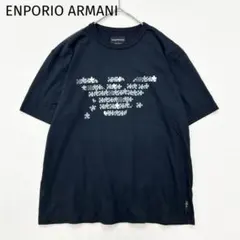 エンポリオアルマーニ 半袖Ｔシャツ Ｓ ネイビー パズル ピース クルーネック
