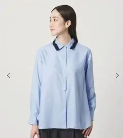 UNITED ARROWS フリルカラー 半袖シャツ ライトブルー UNITED ARROWS フリルカラー 半袖シャツ ライトブルー - メルカリ