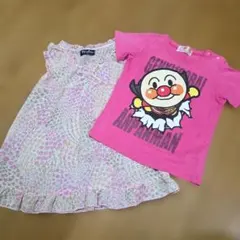 95㎝　アンパンマン　ピンク　Tシャツ