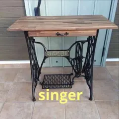 SINGER デスク ウォールナット - メルカリ