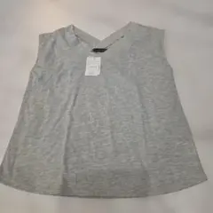 グレー ノースリーブ Tシャツ フリー新品未使用品タグ付き