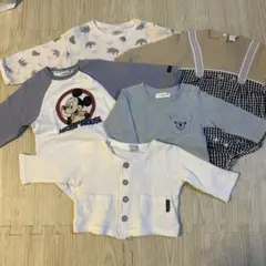 プティマインカーディガン、バースデイロンパース、ロンT サイズ80.70