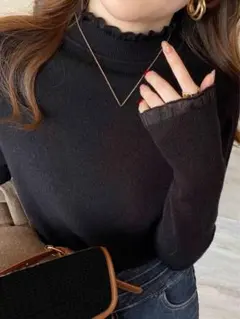 袖レース ニット フリル ジーユー ユニクロ しまむら