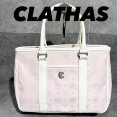 【CLATHAS】クレイサス トートバッグ ピンク×ホワイト カメリア柄