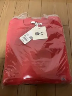 UNIQLO U 3XL スムースコットンクルーネックセーター レッド