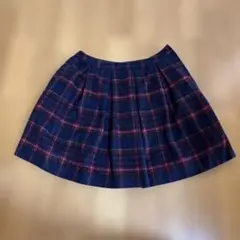 ロペピクニック　ネイビーと赤のチェック フレアスカート