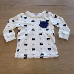 DOUBLE.B クマ柄長袖Tシャツ 95cm