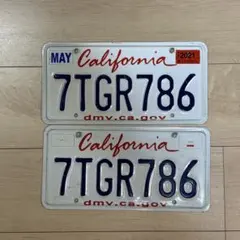786アメリカカリフォルニアナンバープレート ライセンスプレートのサムネイル