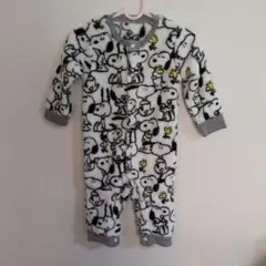 スヌーピー フリースロンパース 80サイズ
