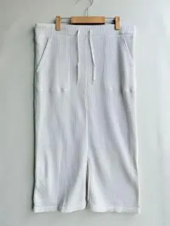 GU ジーユー　レディース　ワッフルマキシスカート XL　ロング　ナチュラル