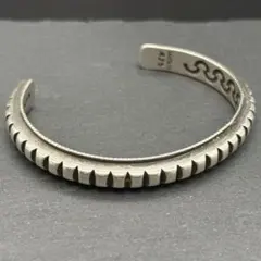 【至高】 ヴィンテージ シルバー 925 シンプル バングル ブレスレット