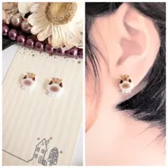King×cat 王冠 シャム猫 ラグドール バーマン ピアス イヤリング